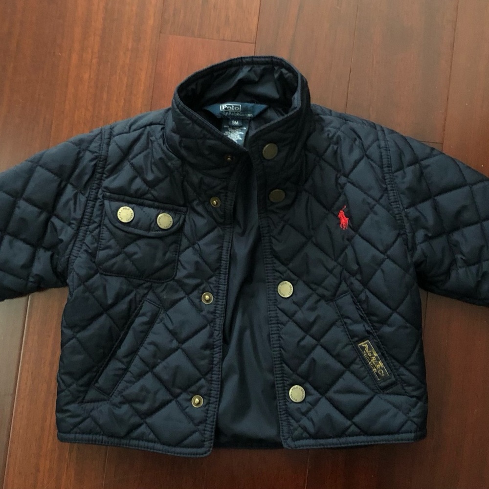 9 month polo quilted jacket